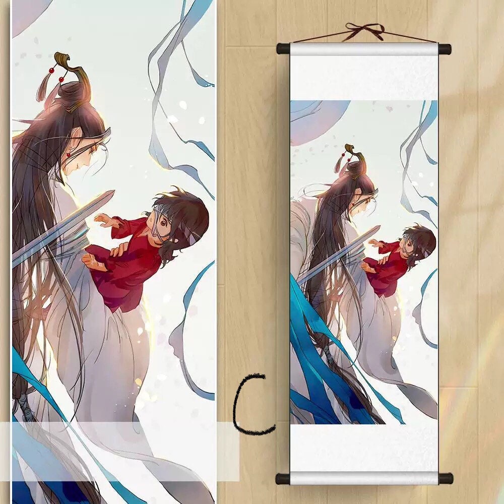 TGCF wall scroll art - fabric poster tapestry print BL yaoi danmei gift Tian Guan Ci Fu Xie Lian Huacheng Heaven Official’s blessing C318