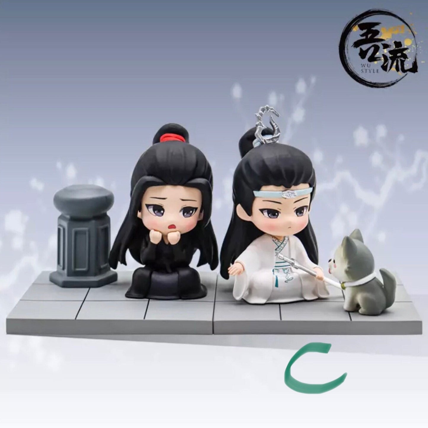 Mo Dao Zu Shi couple set! Untamed Chibi figures Wei Wuxian Lan Wangji MDZS gift Grandmaster of demonic cultivation founder Diabolism C331