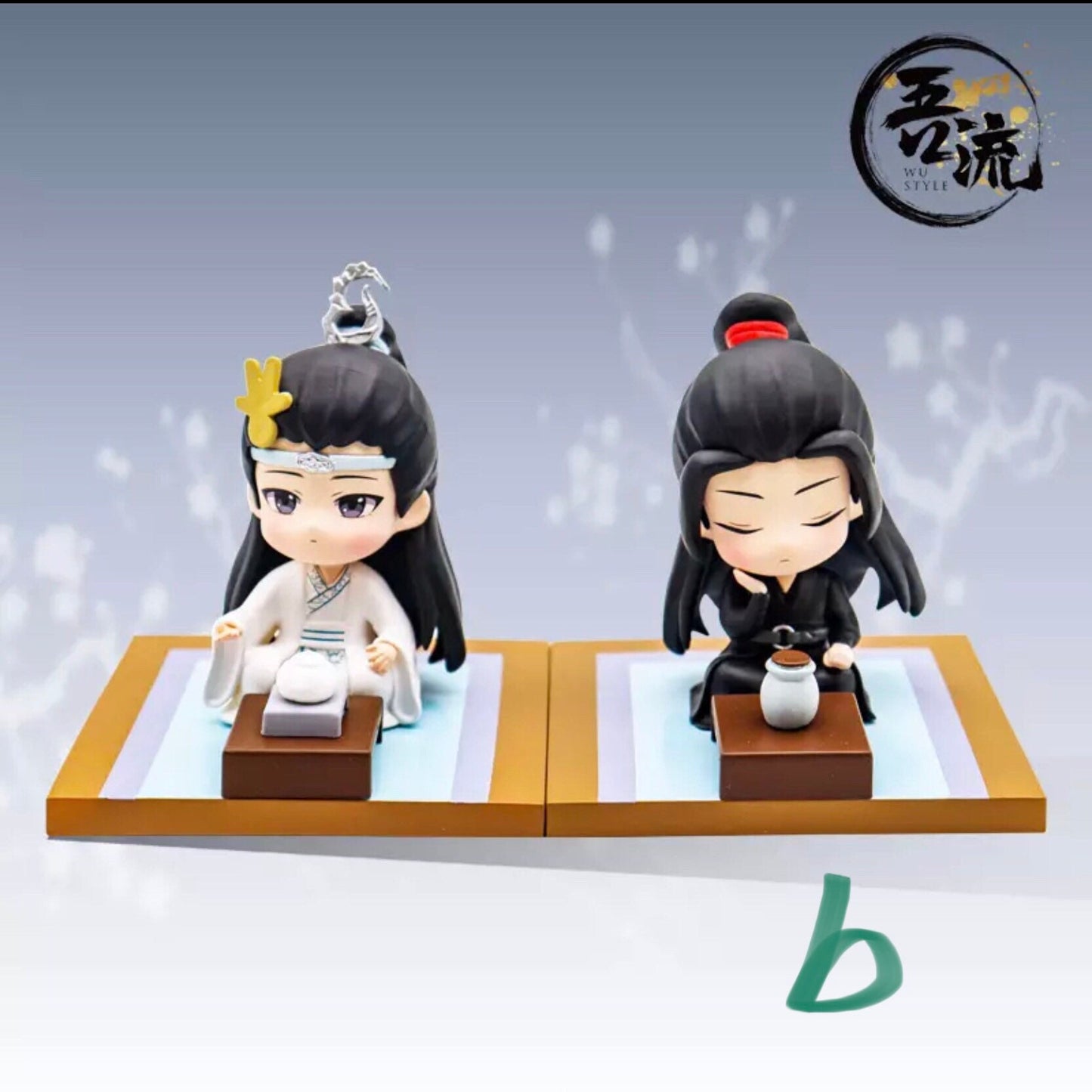 Mo Dao Zu Shi couple set! Untamed Chibi figures Wei Wuxian Lan Wangji MDZS gift Grandmaster of demonic cultivation founder Diabolism C331